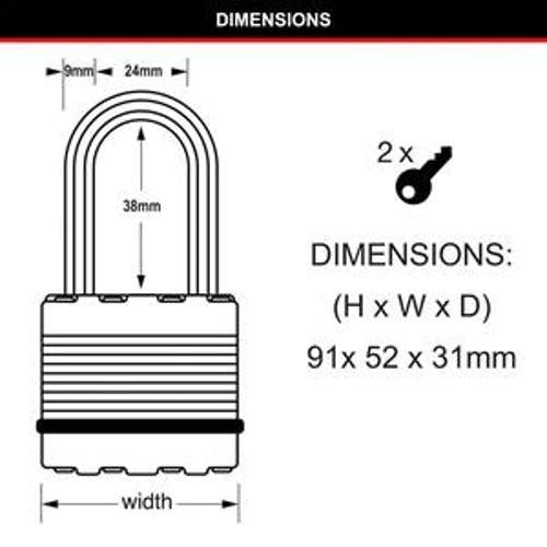Padlock Magnum Keyed 51mm