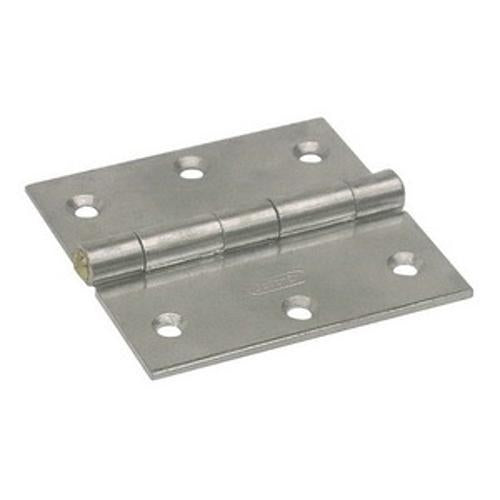 100 x 100mm Fixed Pin Wide Butt Hinge Steel Zinc Plated