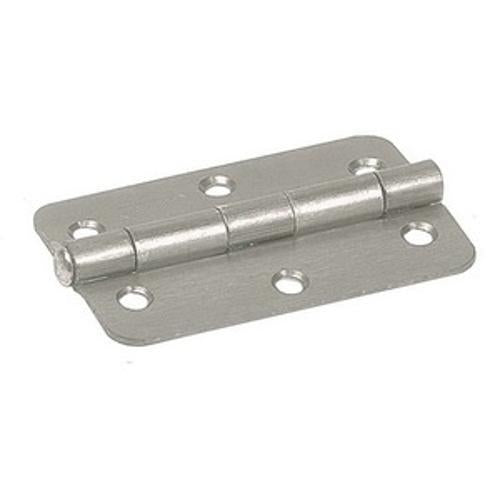 Radius Butt Hinge 90mm x 60mm Loose Pin Satin Chrome