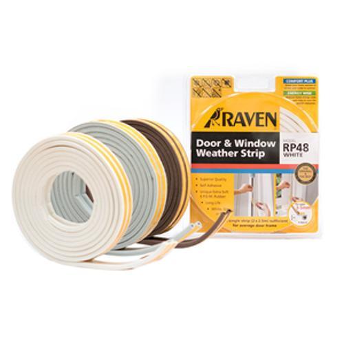 Weather Strip 9 x 6mm x 5m EPDM Rubber White RP48