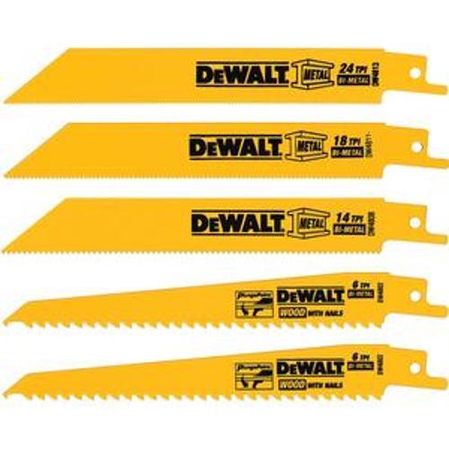Dewalt 5 Piece Reciprocating Blade Set DW4857