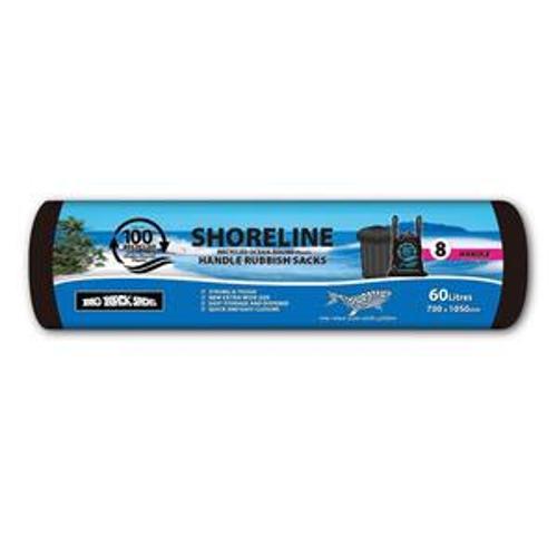 Rubbish Bags Handle 60L Handy-roll 8 Sacks