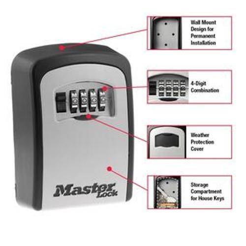 Combination Safe Box Wall Mount 5 Keys