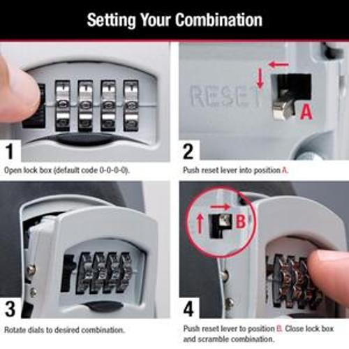 Combination Safe Box Wall Mount 5 Keys