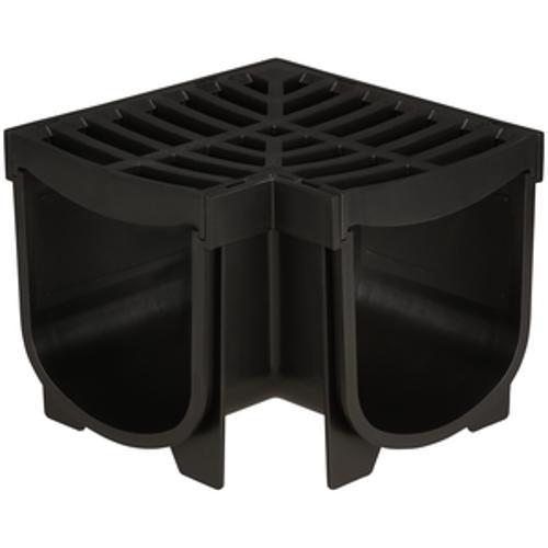 Connecto Trade Corner Channel And Standard Grate 90 Degree 130mm Black CT130CS