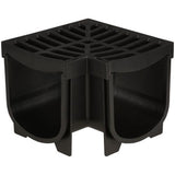 Connecto Trade Corner Channel And Standard Grate 90 Degree 130mm Black CT130CS