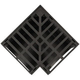 Connecto Trade Corner Channel And Standard Grate 90 Degree 130mm Black CT130CS