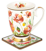 MUG AND COASTER SET - POPPIES COLLECTION