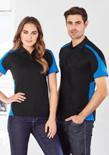 Mens Talon Polo - Black/Orange - Size 5XL - Biz Collection