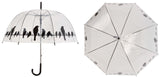 Umbrella - Birds On Wire Transparent (83cm)