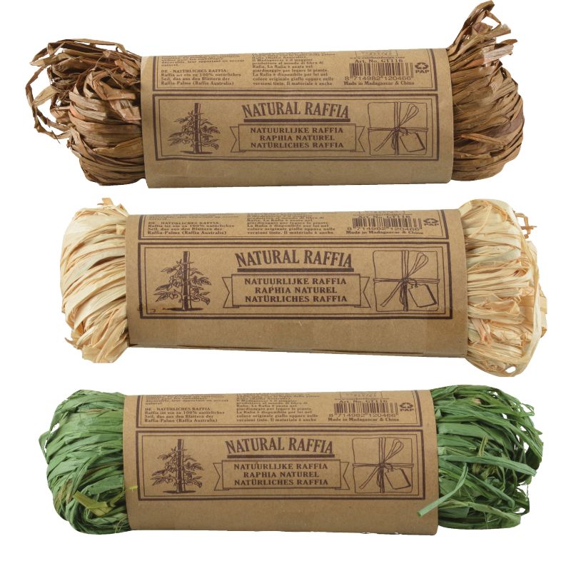 Raffia - 3 Colour Assorted (36pcs)