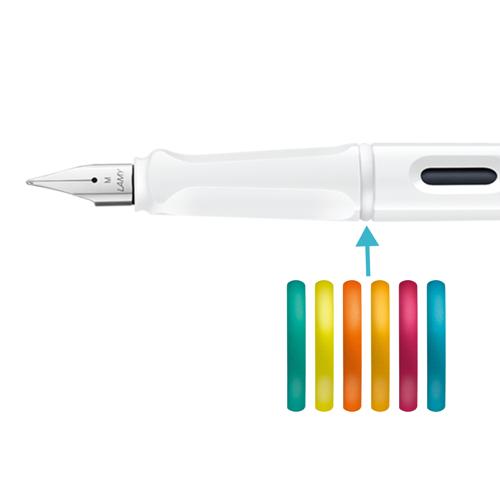 Lamy Safari LE Fountain Pen All White Multi Fine (0B1)