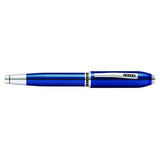 Cross Peerless Translucent Quartz Blue Engraved Lacquer Rollerball