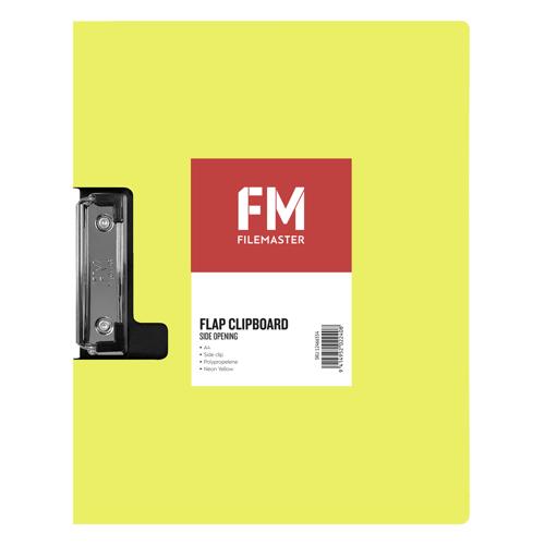 FM Landscape Clipboard with Flap A4 Yellow