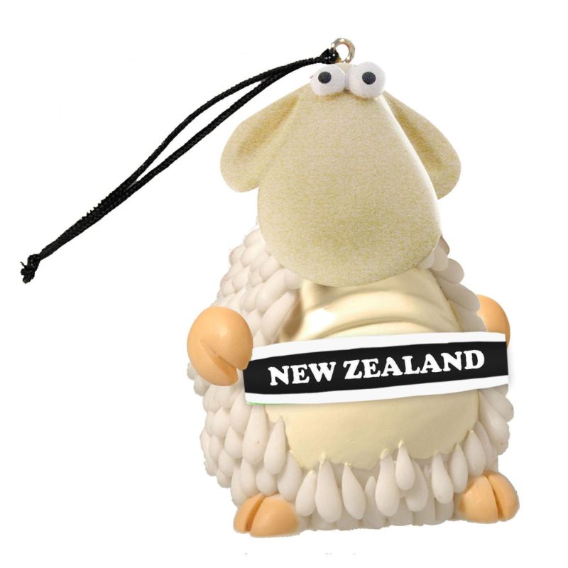 Hanging Ornament - Sheep with NZ 6cm (Set of 12)