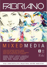 Fabriano Mixed Media Paper Pad 250gsm A4 40 Sheets