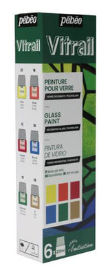 Pebeo Vitrail Sets 20ml Set 6 Assorted