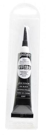 Pebeo Vitrea 160 Glossy Outliner 20ml Ink Black Blister