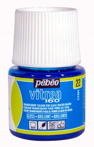 Pebeo Vitrea 160 45ml Cyan Glossy