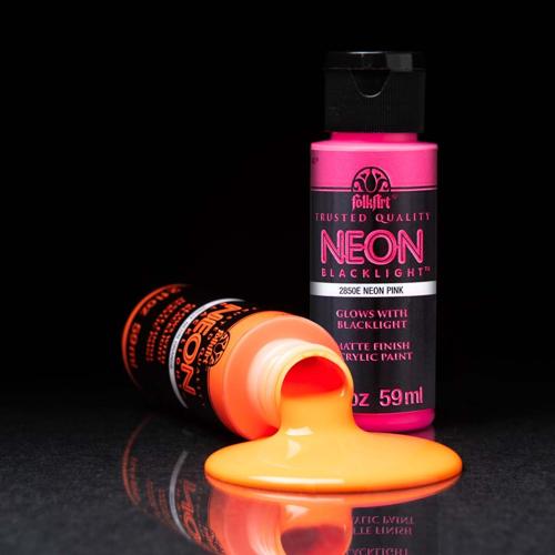 FolkArt Neon Blacklight Acrylic Paint 59ml Orange