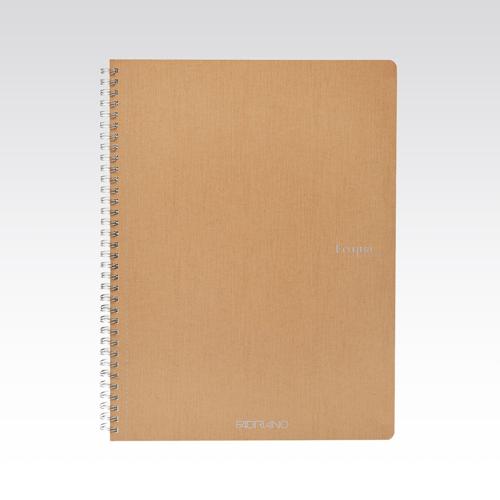 Fabriano Ecoqua Original Spiral 90gsm Lined A4 Brown 70 Sheets