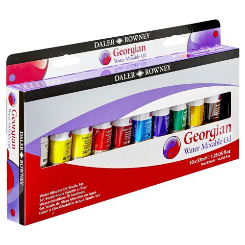 Daler Rowney Georgian Watermixable Oil Colour Sets StudioSet 10 X 37ml