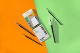 Reeves Acrylic Brush Sets White Synthetic Long Handle 4pc