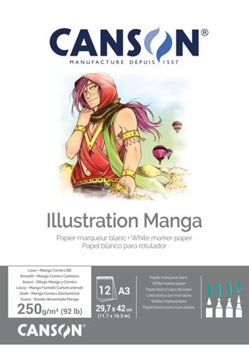 Canson Illustration Manga Pads 250gsm A3 12 Sht