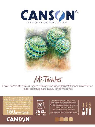 Canson Mi-Teintes Pads Brown Tones 24 X 32cm 20sht