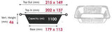 Rectangular Foil Containers 215 x 149 x 46mm Confoil 750 Pack