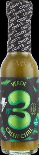 No. 3 Green Verde Chilli Sauce Culleys 150ml
