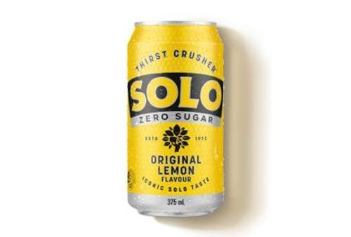 Solo Zero Sugar Lemon Soft Drink Cans 24 x 375ml
