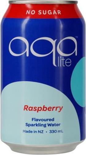 Raspberry Sparkling Water Cans AQA 12 x 330ml
