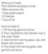 Blueberry Fruit Puree Monin 1L