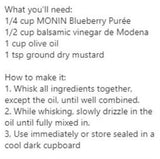 Blueberry Fruit Puree Monin 1L
