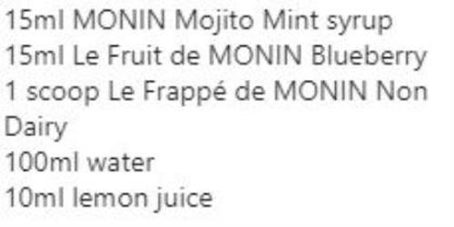 Blueberry Fruit Puree Monin 1L