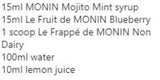 Blueberry Fruit Puree Monin 1L