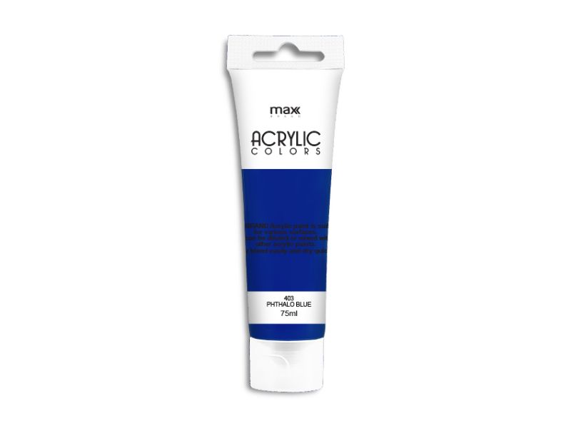 Acrylic Paint - MAX Brand 75ml #403 Phthalo Blue (6 Units)