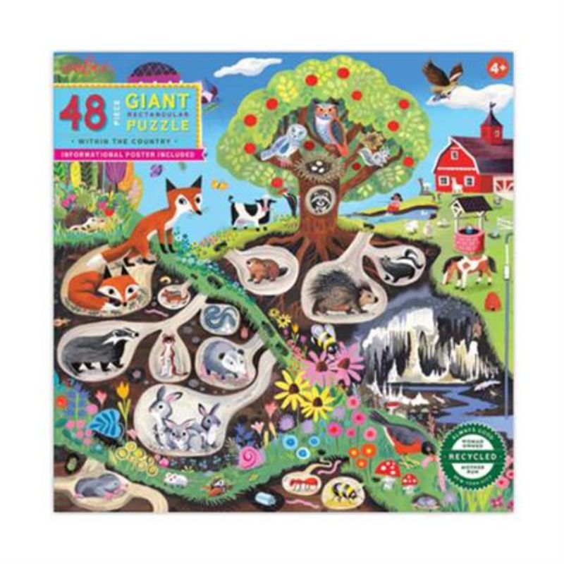 Giant Puzzle -  eeBoo Within the Country (48pc)