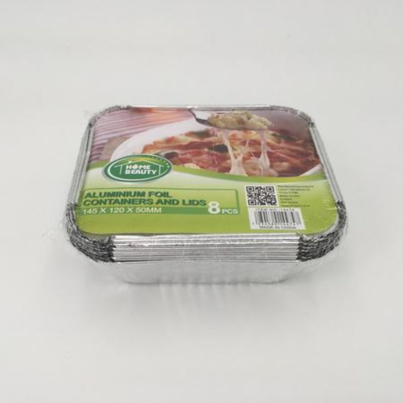 Aluminum Foil BBQ Roasting Pan and Lid - 145MM (96pcs)