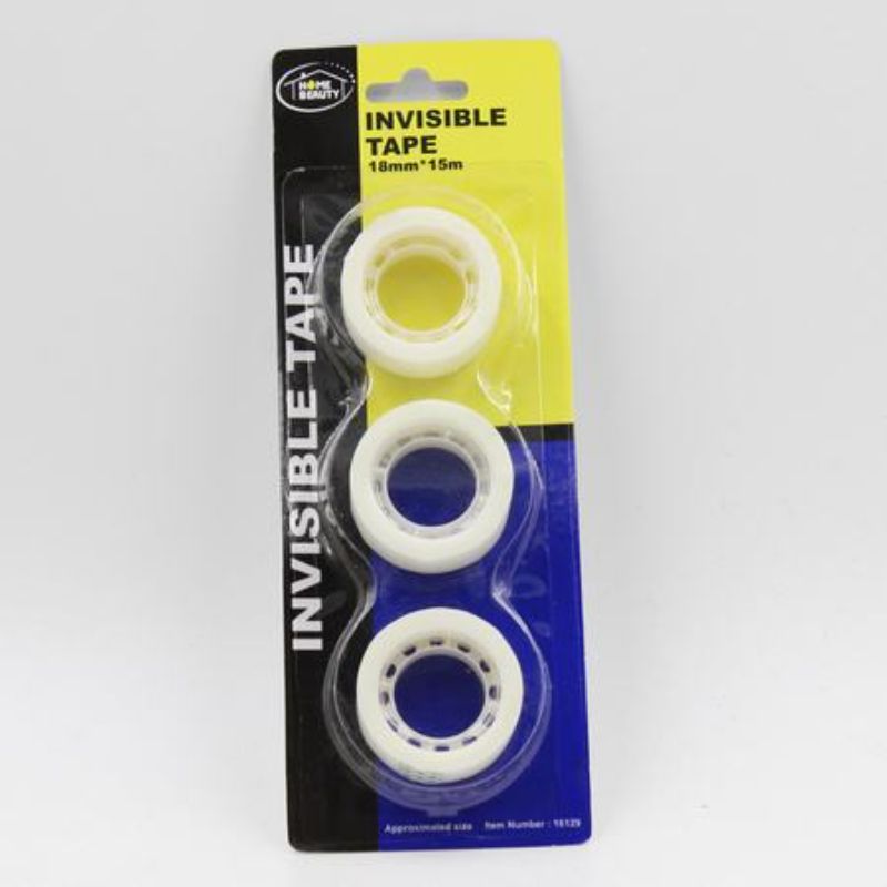 INVISIBLE TAPE - 18mm x 15m (12 Packs)