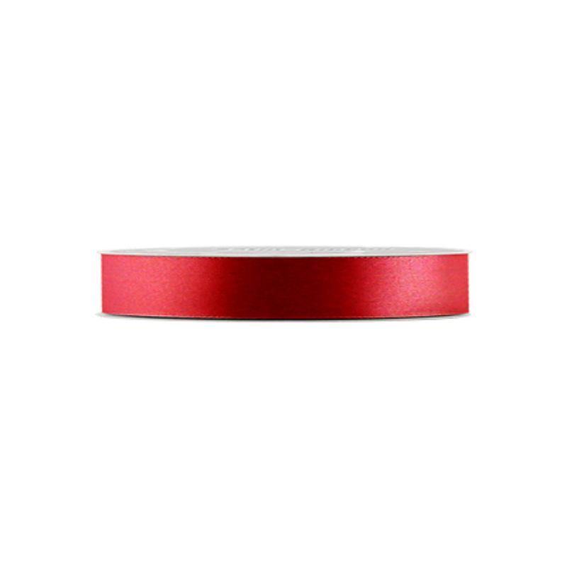 Satin Ribbon - Red 1cm  x 21 Yard (Set of 6)