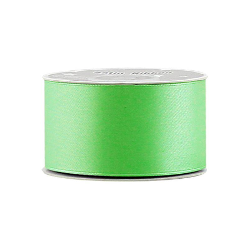 Satin Ribbon - Grass Green 3.8cm x 21 Yard NO 52 (Set of 5)