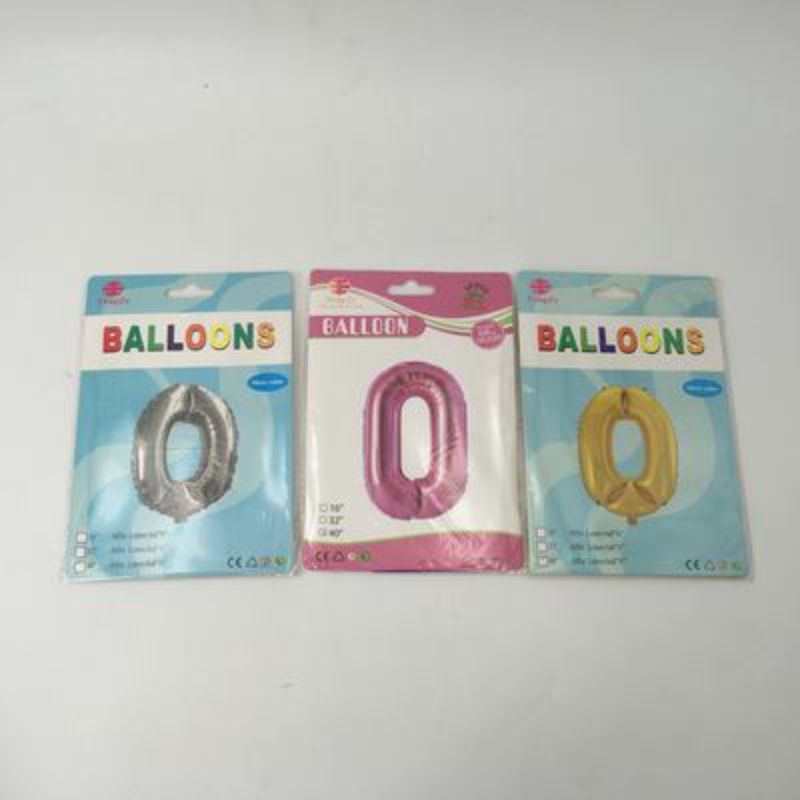 Balloons - Number 0 Assorted 102cm (Set of 10)