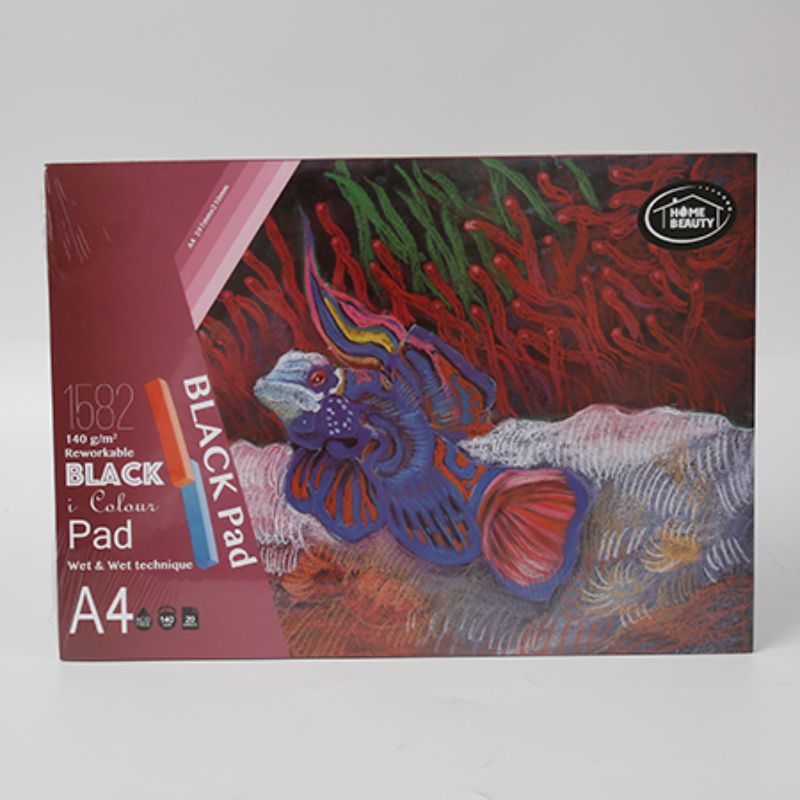 A4 Black Pad - 140g 20 Sheets (Set of 12)