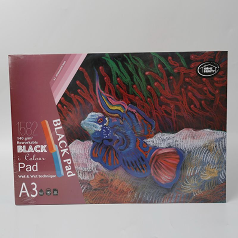 A3 Black Pad - 140g 20 Sheets (Set of 12)