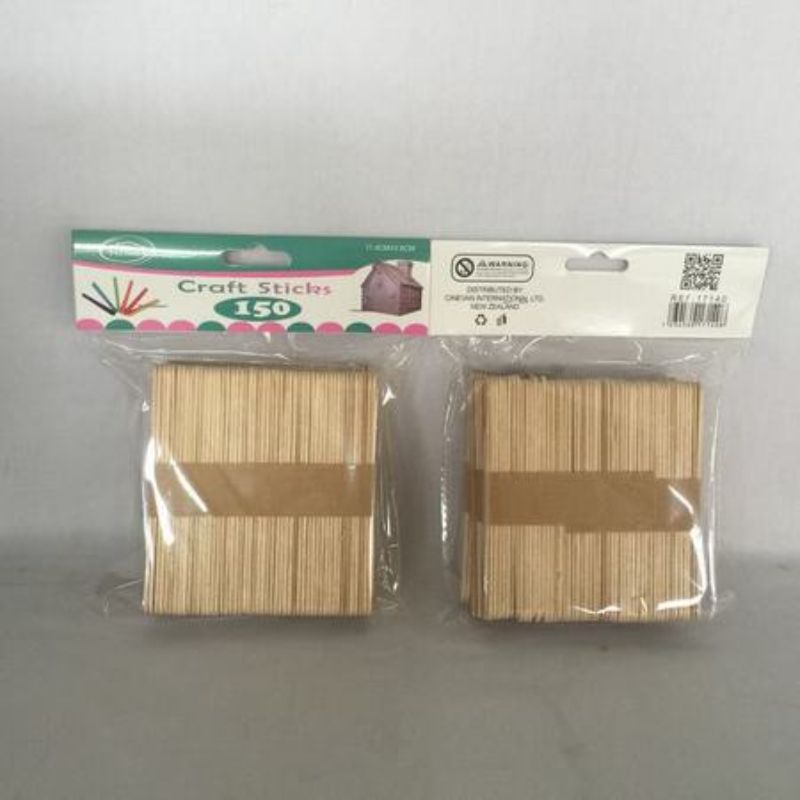 Craft Sticks - Natural 11.4 x 0.8CM 150PCS (12 Packs)