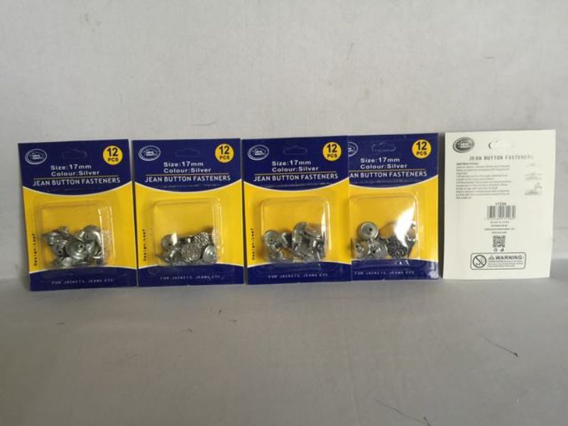 Jean Button Fasteners - 17mm 1 (144pcs)