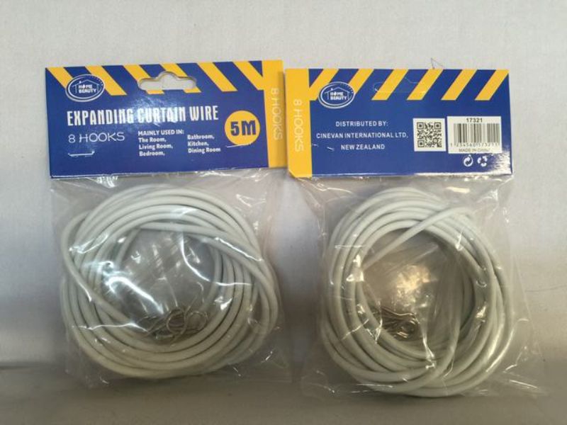 Curtain Wire - 5m (Set of 12)