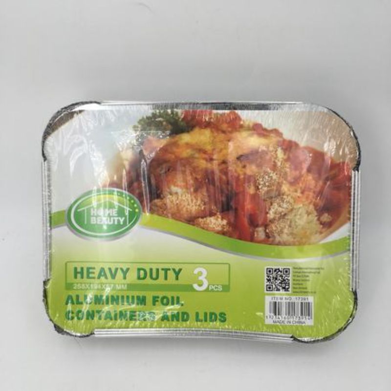 Aluminium Foil Containers and Lids - 258mm (18pcs)
